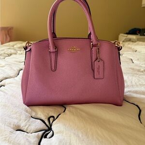 coach mini sage carryall metallic pink